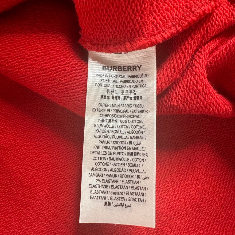 BURBERRY LOVE Hooded Oversized Sweatshirt Red St Valentine's Day NWT - Medium - Picture 14 of 15